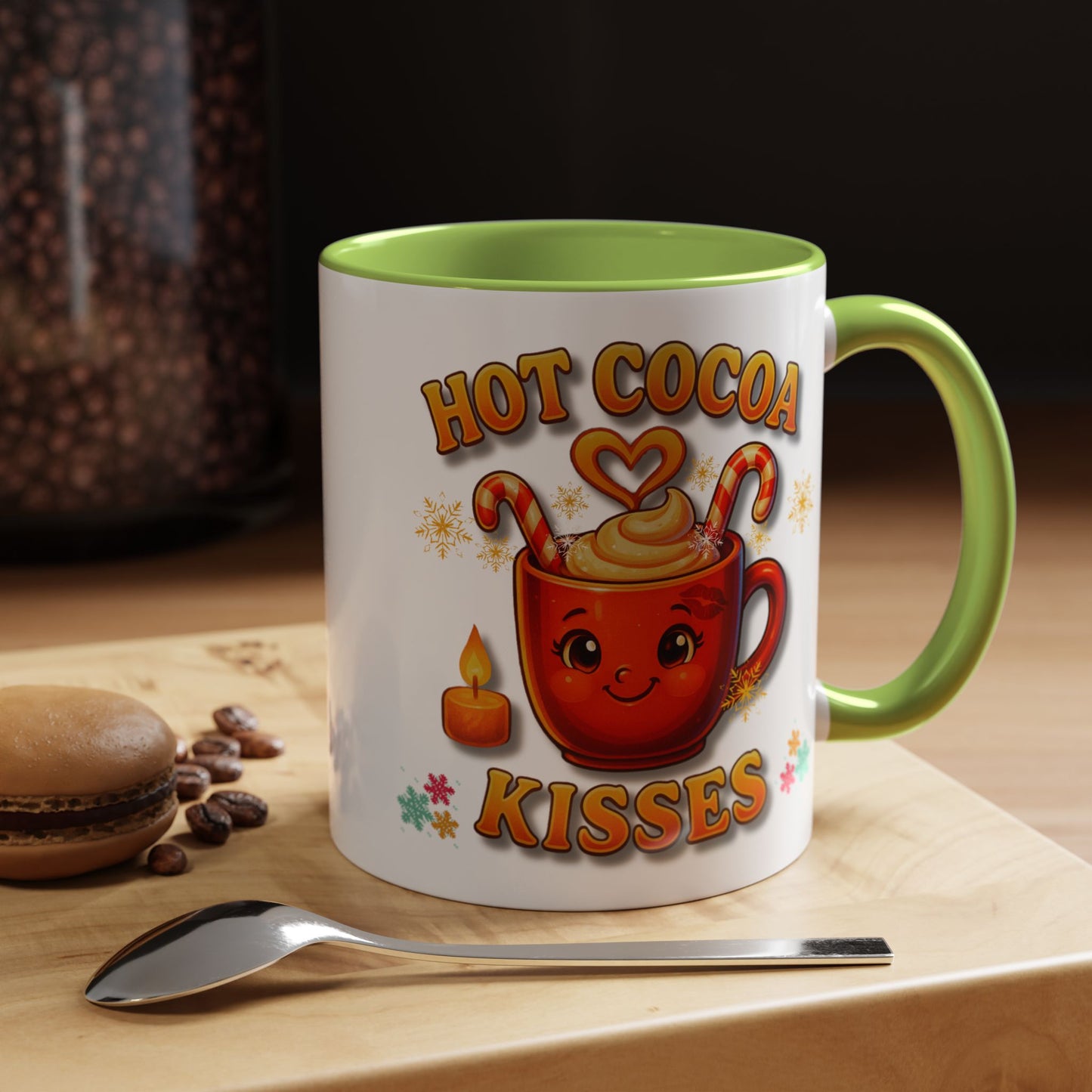 Hot Cocoa Kisses Winter Accent Coffee Mug (11, 15oz)