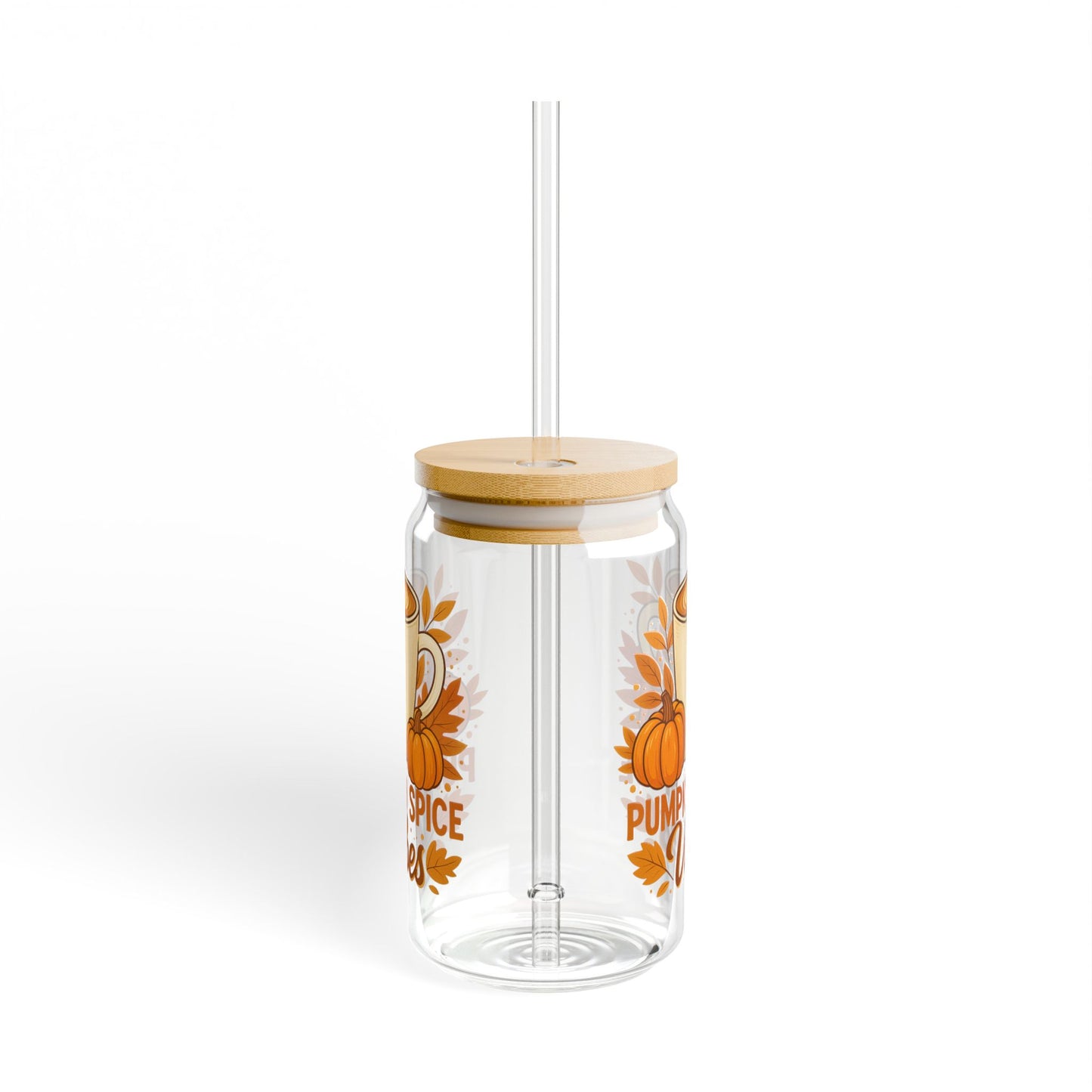 Cozy & Elegant Fall Sipper Glass, 16oz