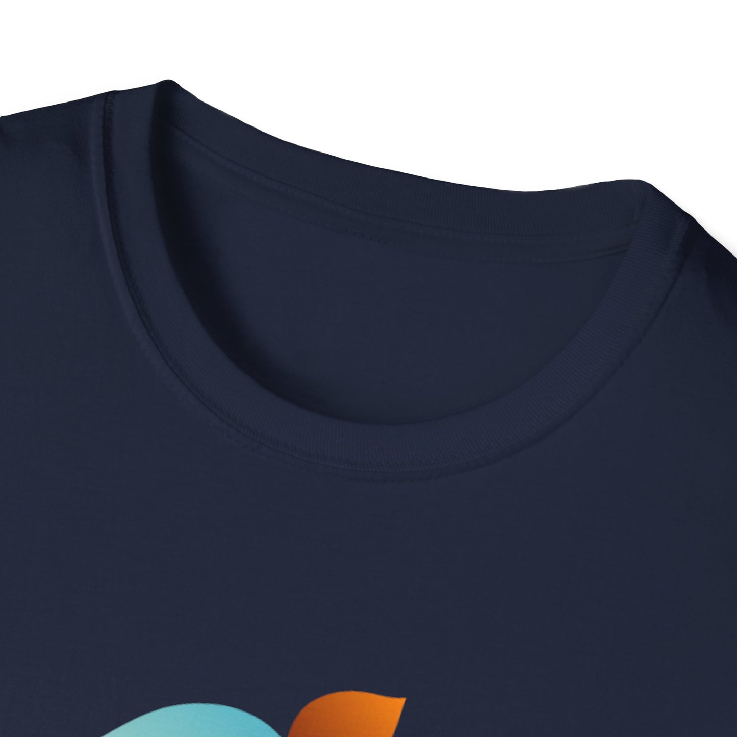 Floral Unisex T-Shirt - Minimalist Orange Red Flower Design