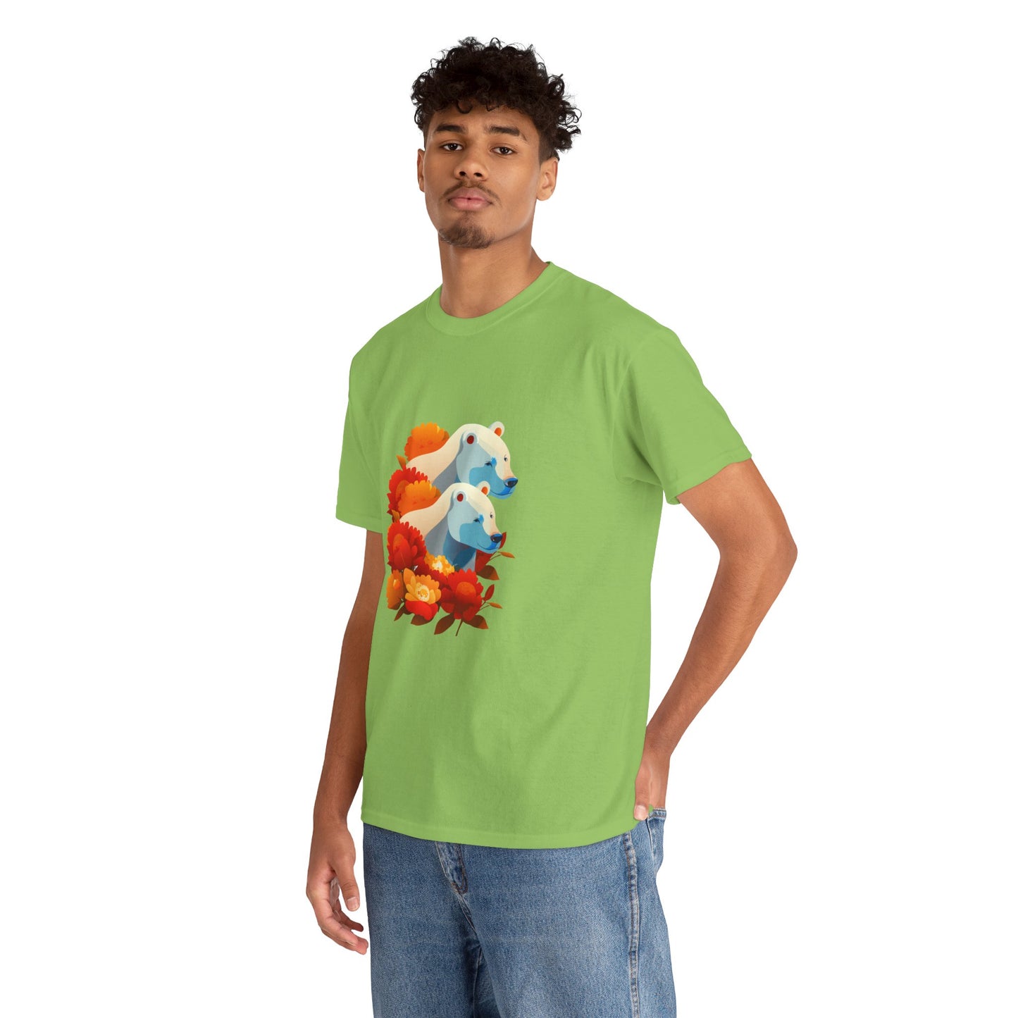 Floral Bear T-Shirt — Cute Bear with Flower Design