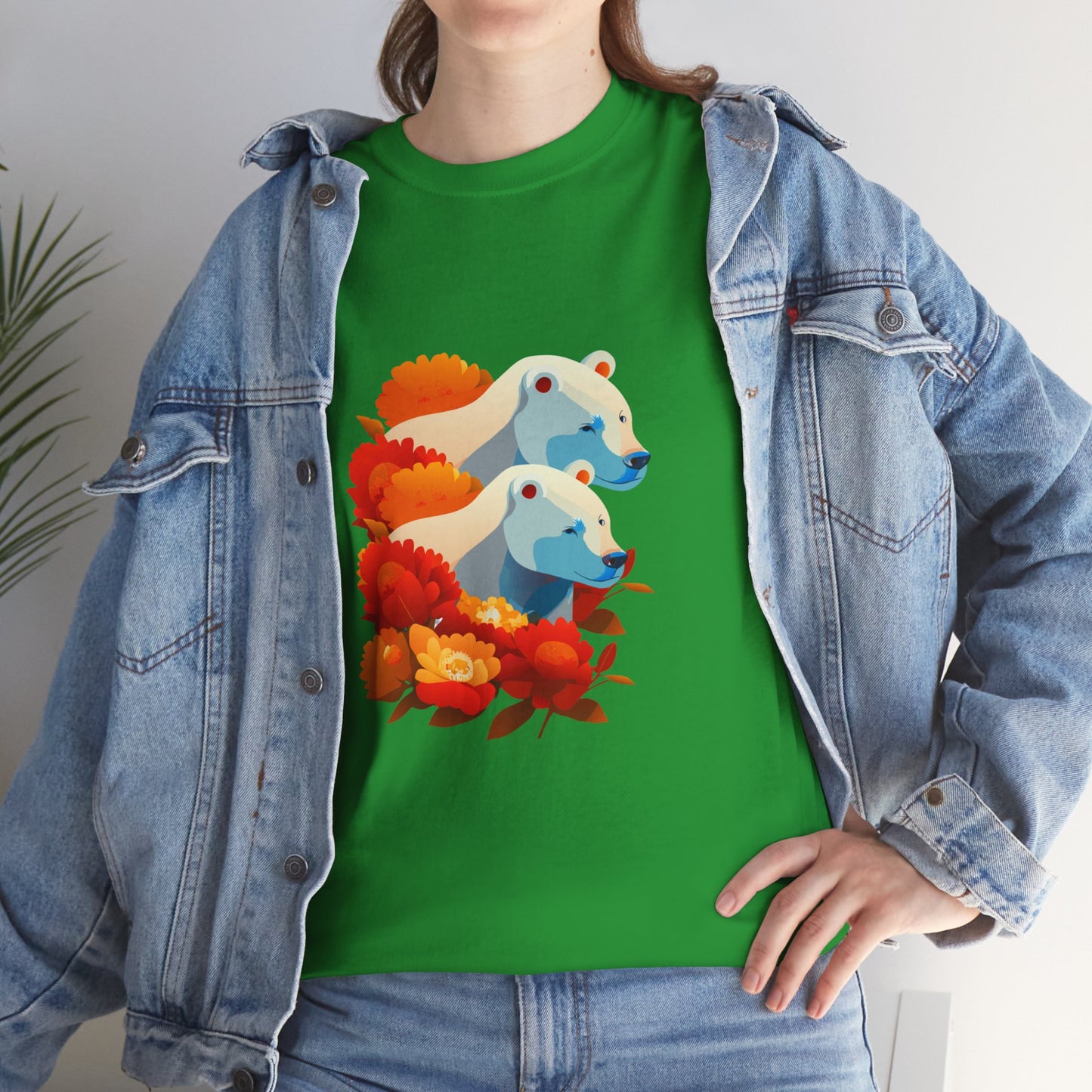 Floral Bear T-Shirt — Cute Bear with Flower Design