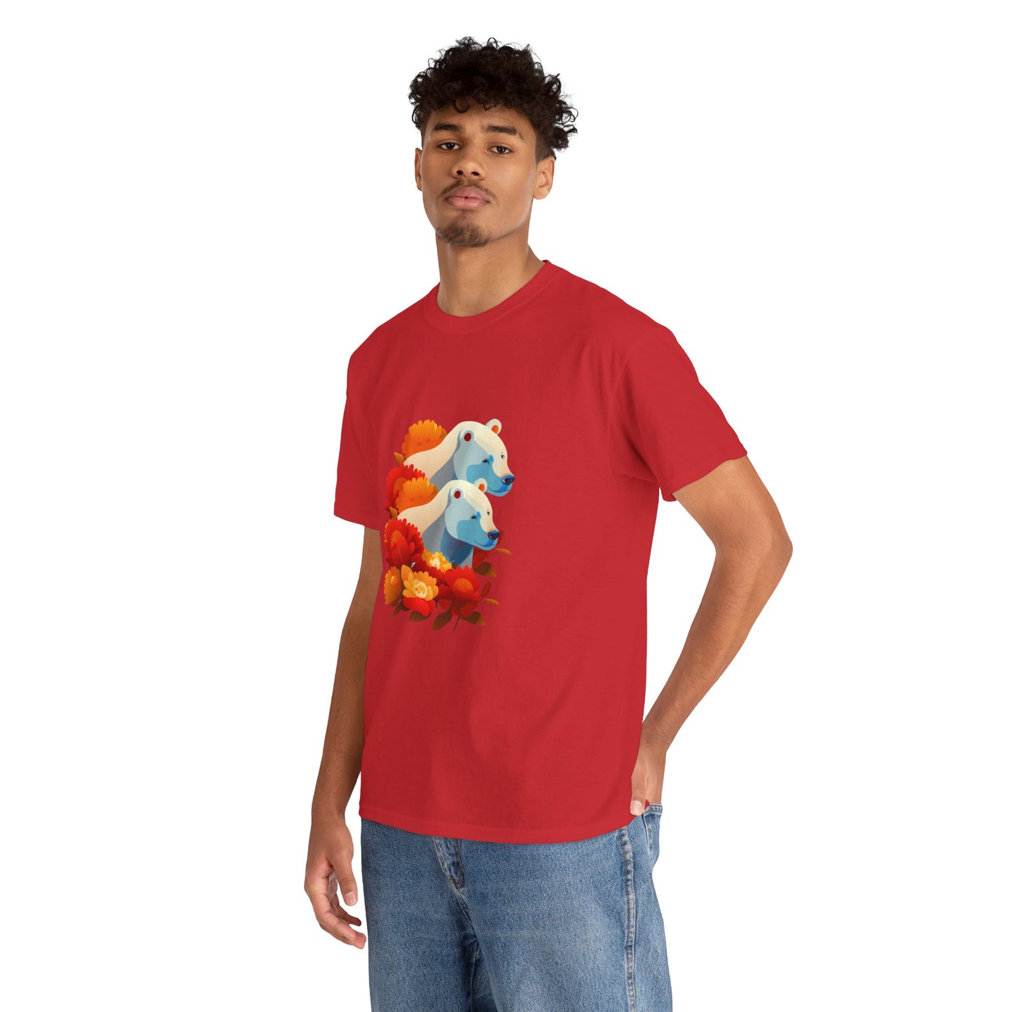 Floral Bear T-Shirt — Cute Bear with Flower Design