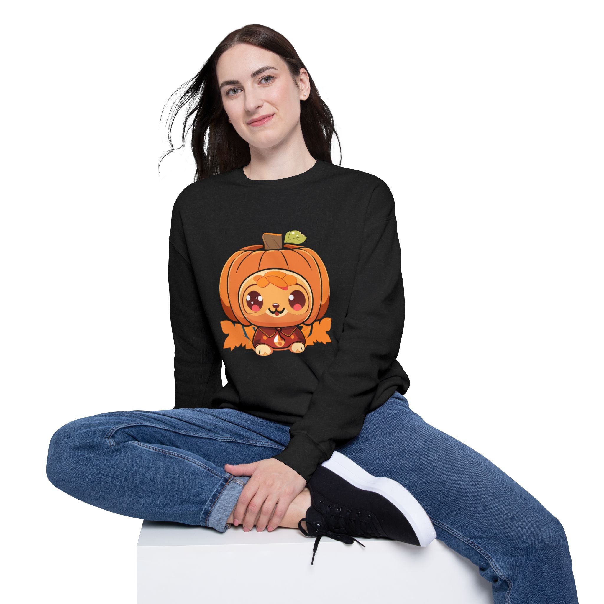 Funny Kawaii Unisex Drop Shoulder Sweatshirt