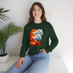 Bear Flower Crewneck Sweatshirt - Cozy Unisex Floral Top