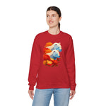 Bear Flower Crewneck Sweatshirt - Cozy Unisex Floral Top