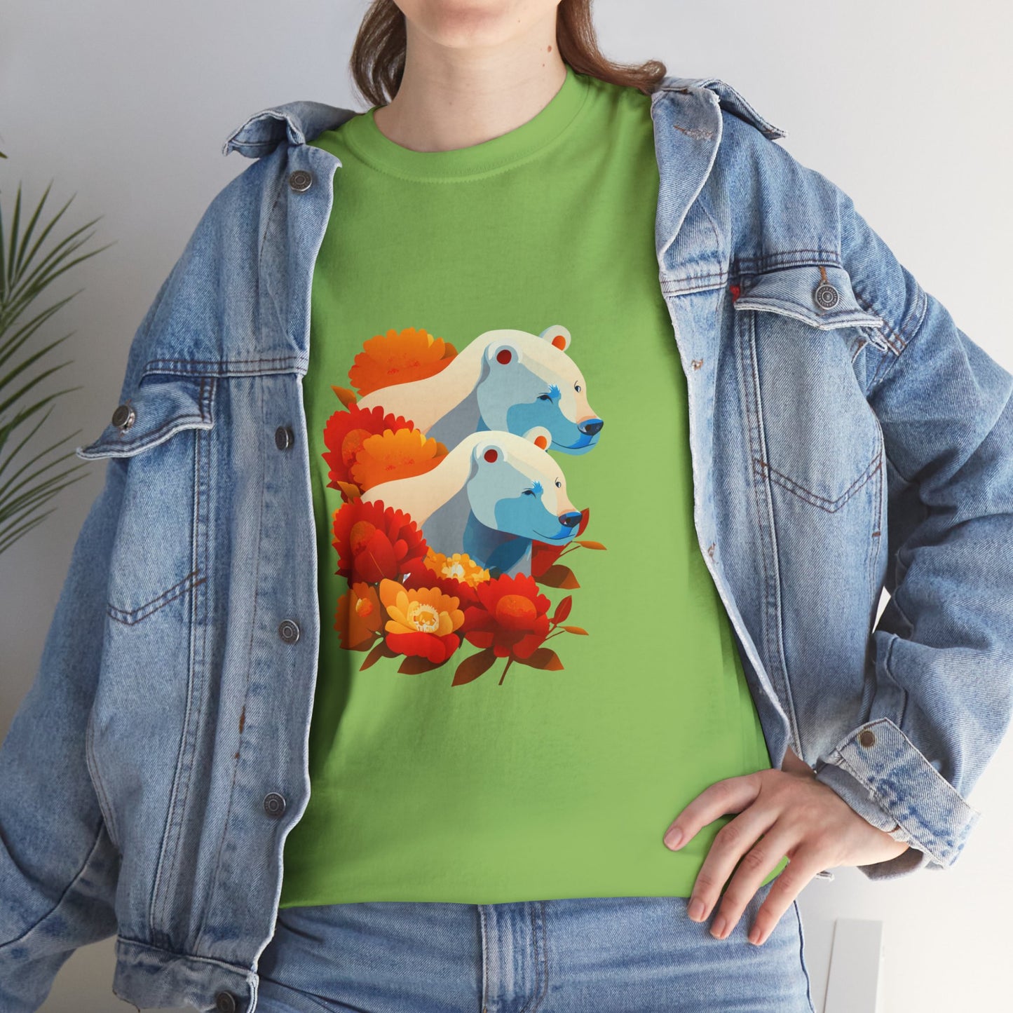 Floral Bear T-Shirt — Cute Bear with Flower Design