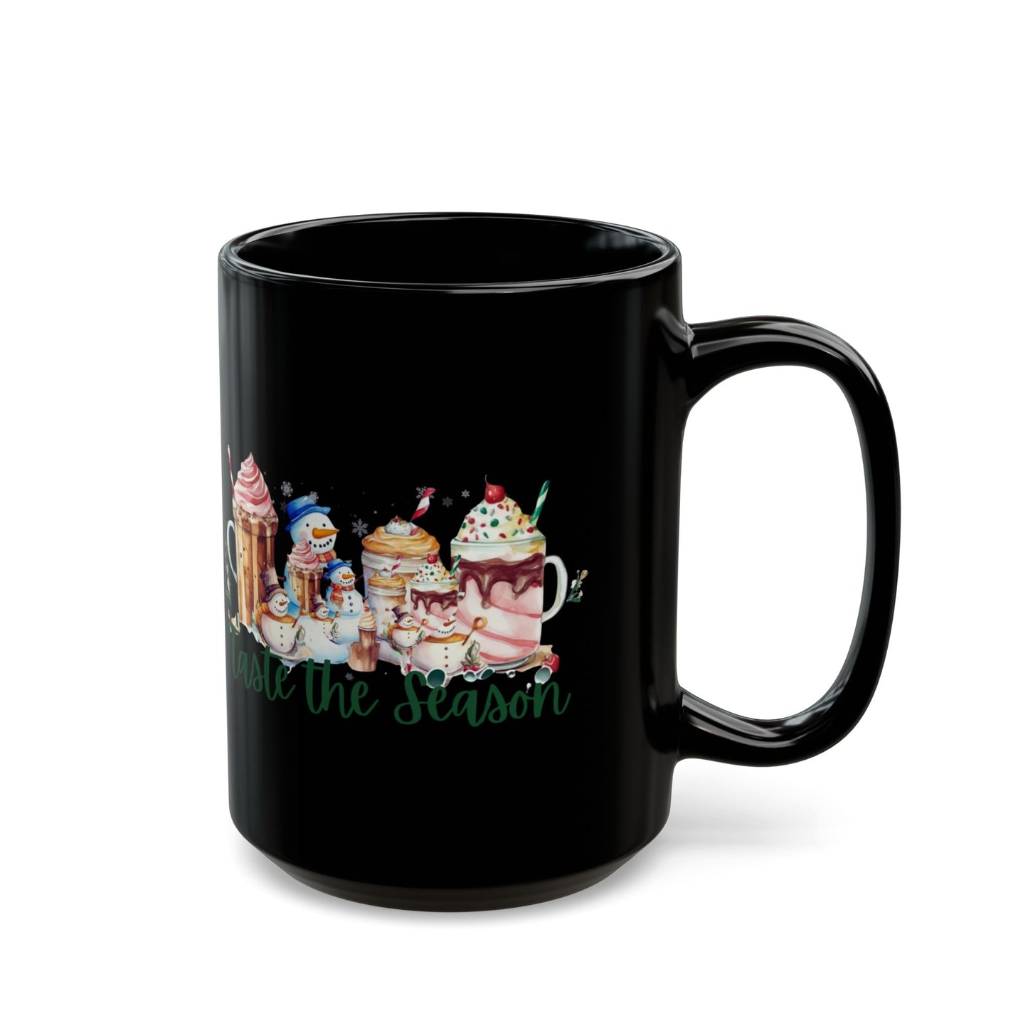Elegance In Every Moment Black Mug (11oz, 15oz)