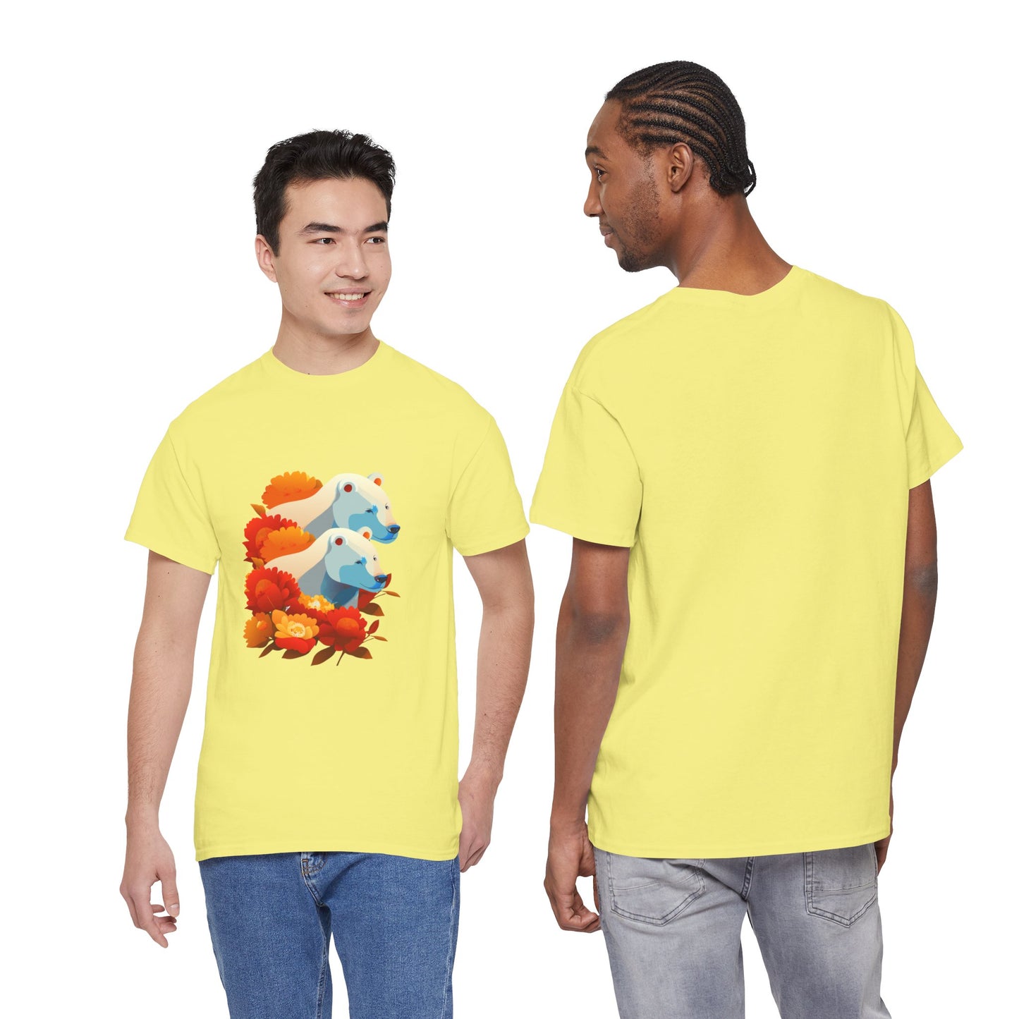Floral Bear T-Shirt — Cute Bear with Flower Design