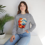 Bear Flower Crewneck Sweatshirt - Cozy Unisex Floral Top