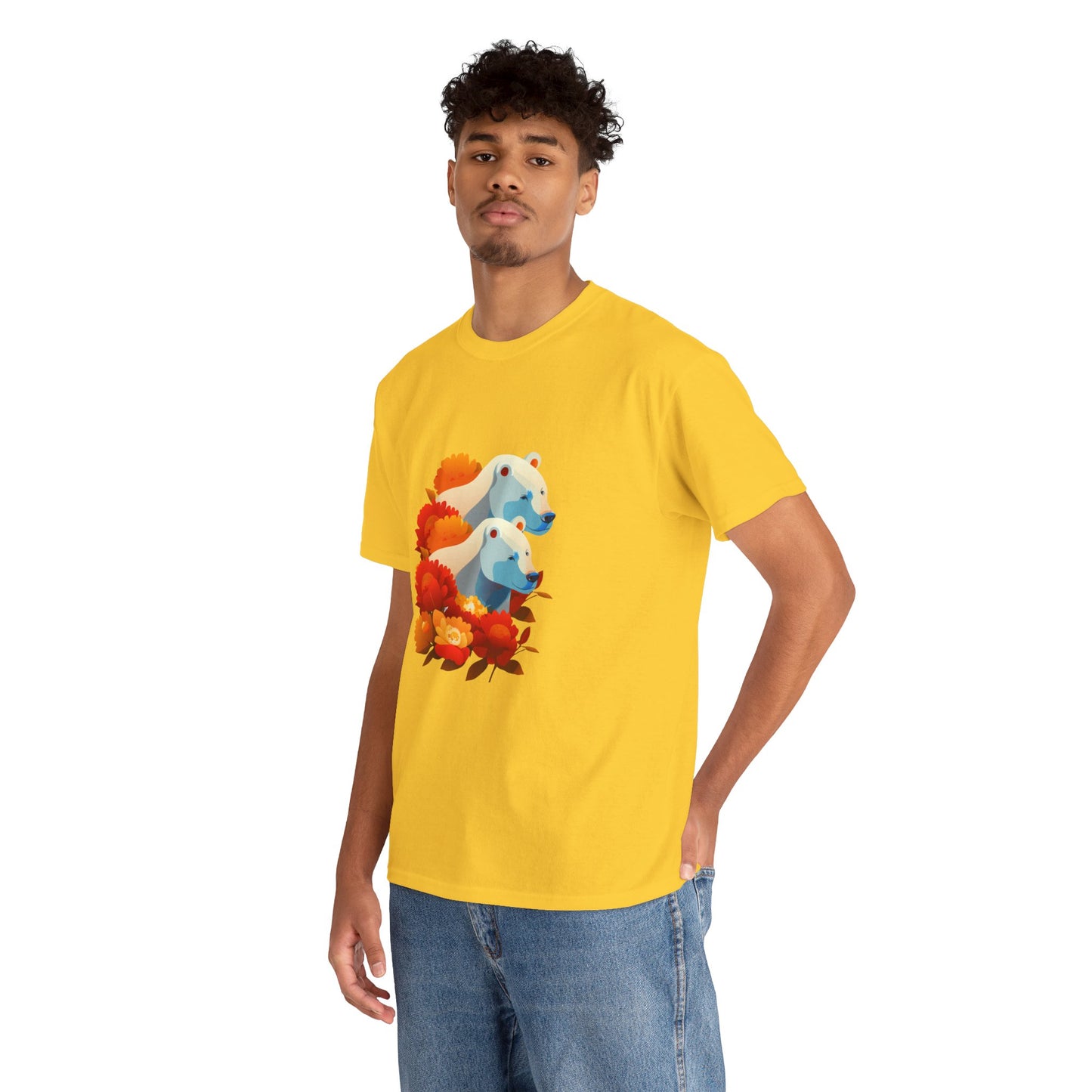 Floral Bear T-Shirt — Cute Bear with Flower Design