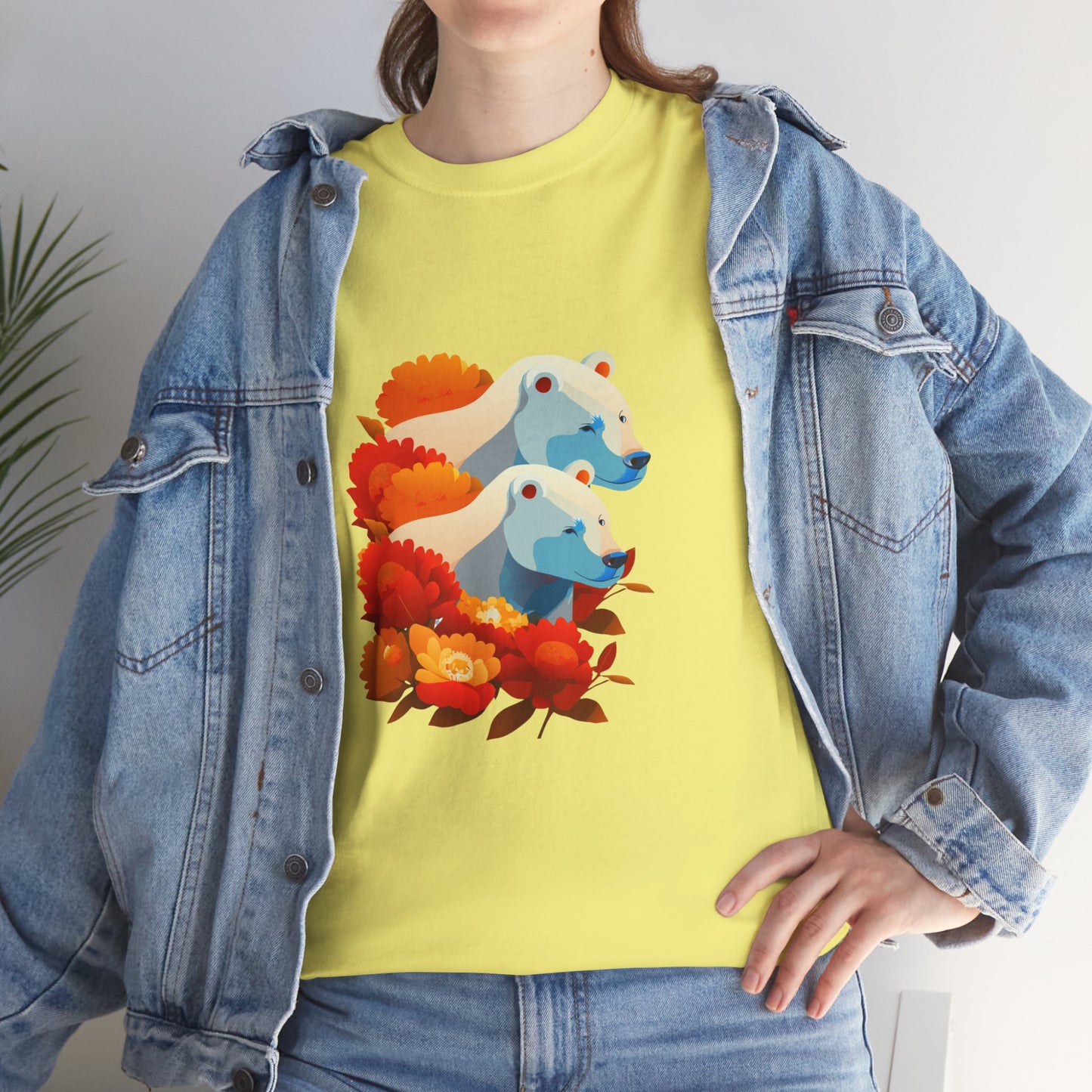 Floral Bear T-Shirt — Cute Bear with Flower Design