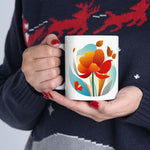 Sunrise Flowers Art Ceramic Mug 11oz & 15 oz