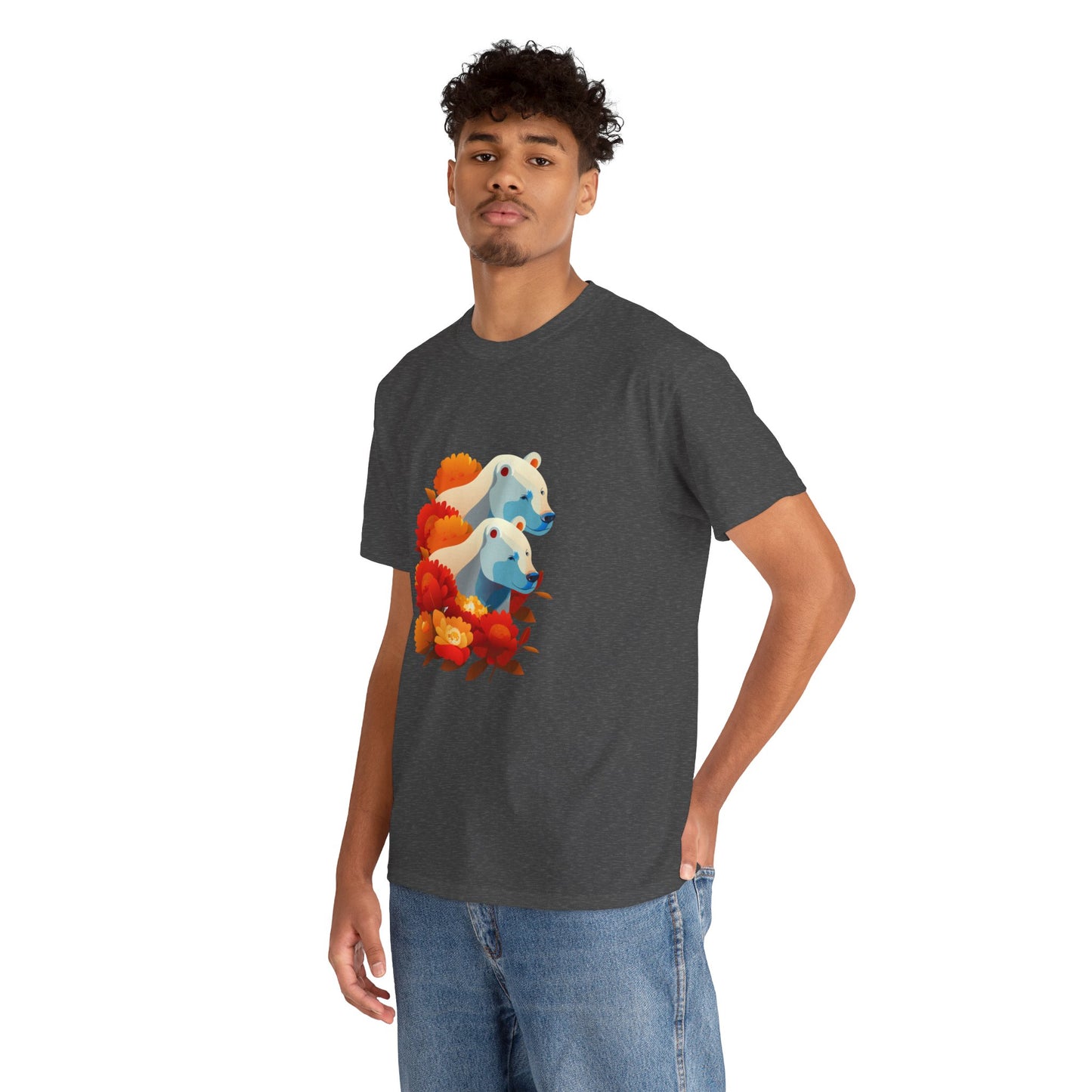 Floral Bear T-Shirt — Cute Bear with Flower Design