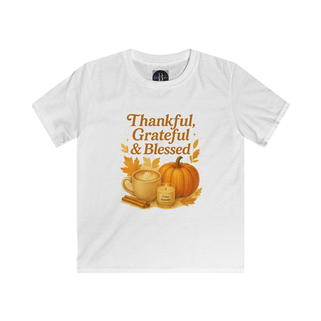 Thankful Grateful & Bless Kids Tee