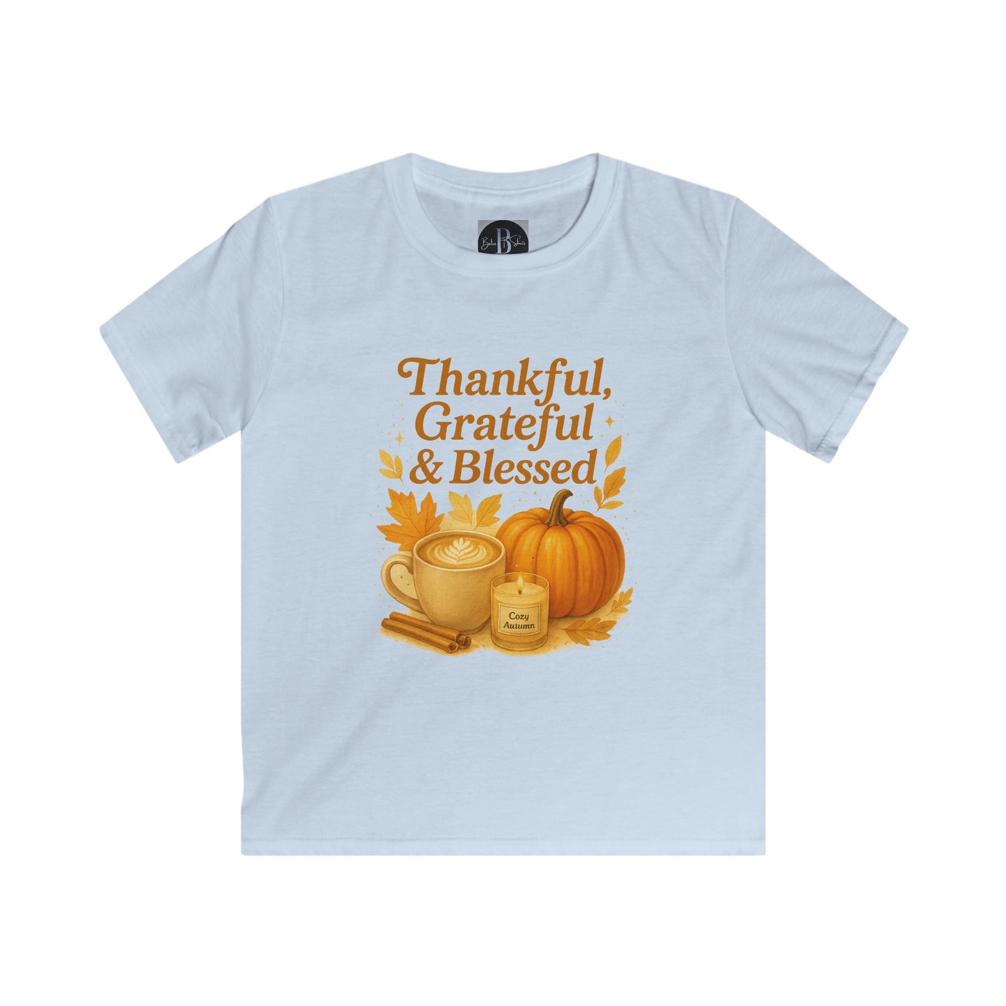Thankful Grateful & Bless Kids Tee