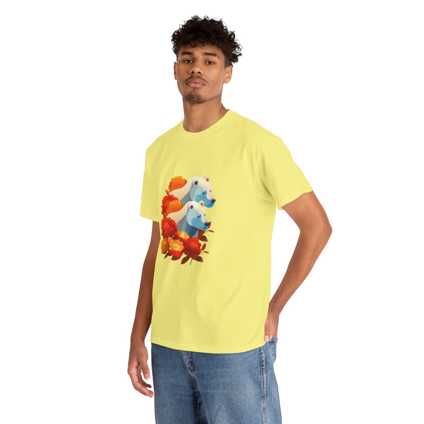 Floral Bear T-Shirt — Cute Bear with Flower Design