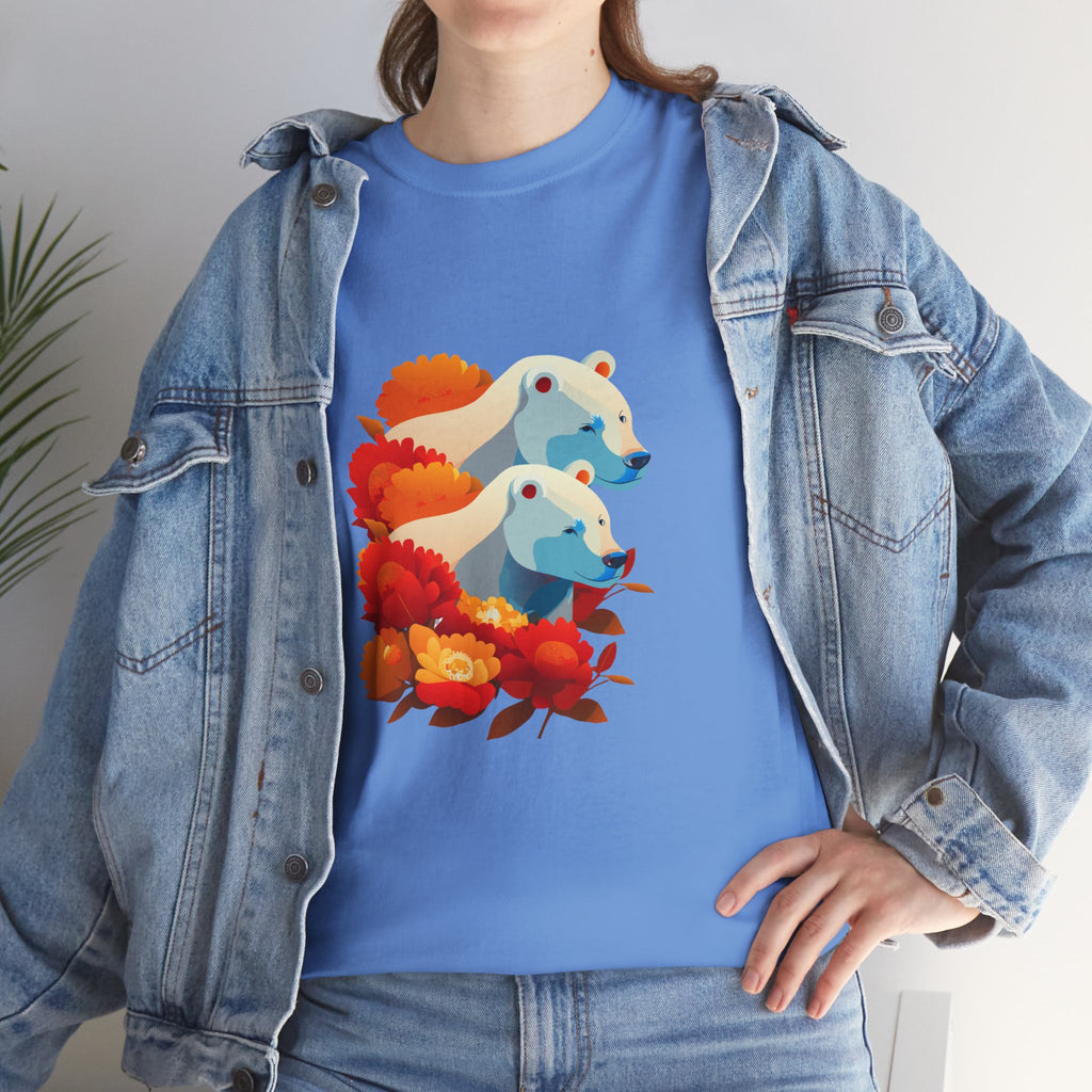 Floral Bear T-Shirt — Cute Bear with Flower Design