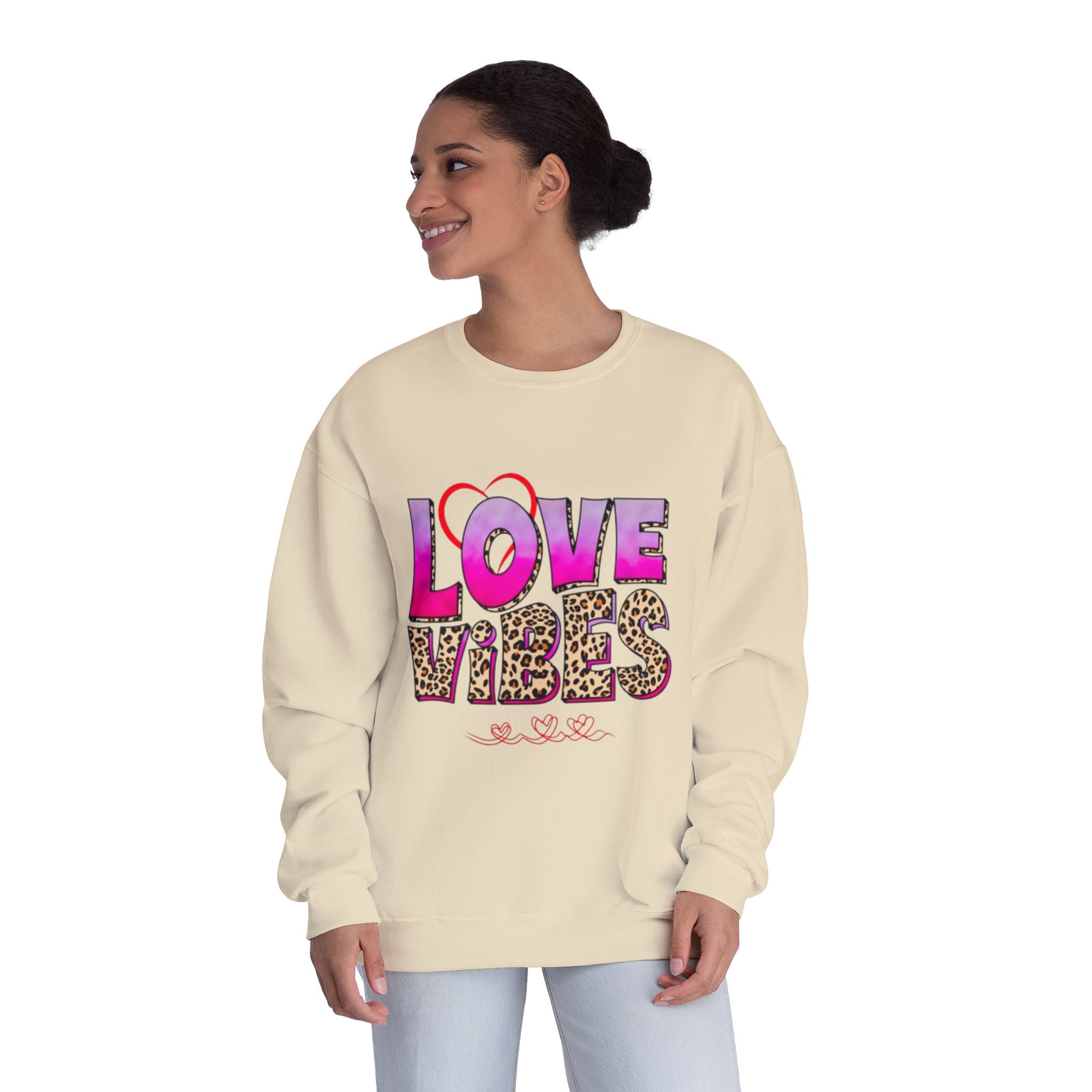 Love Vibes NuBlend Crewneck Unisex Sweatshirt