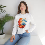 Bear Flower Crewneck Sweatshirt - Cozy Unisex Floral Top