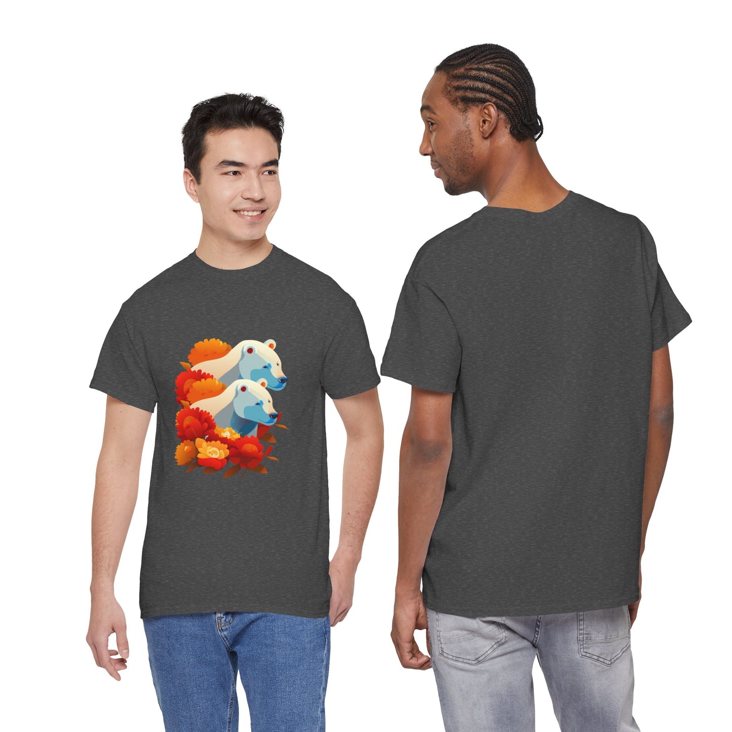 Floral Bear T-Shirt — Cute Bear with Flower Design