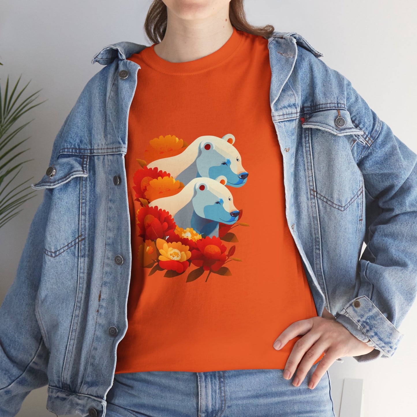 Floral Bear T-Shirt — Cute Bear with Flower Design