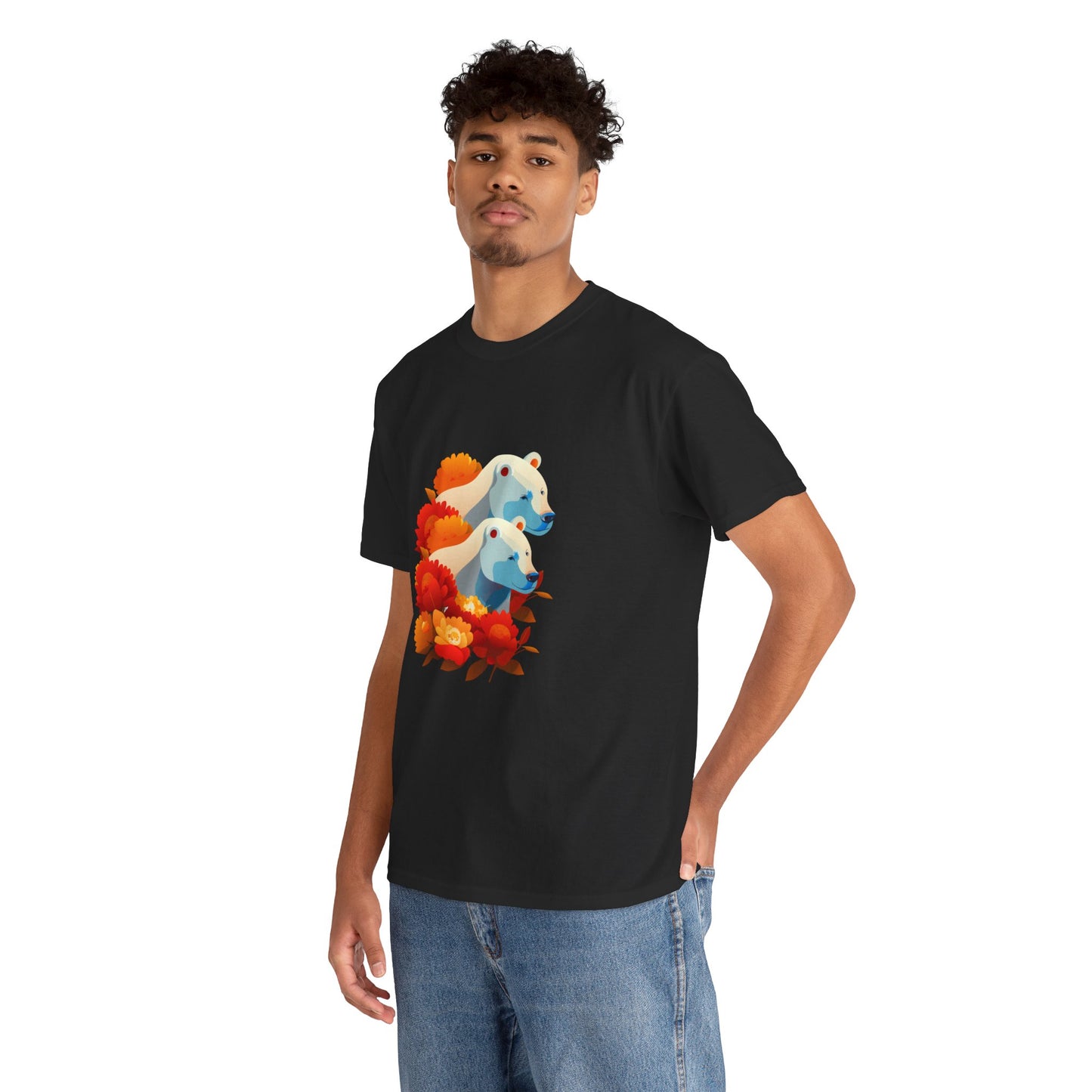 Floral Bear T-Shirt — Cute Bear with Flower Design