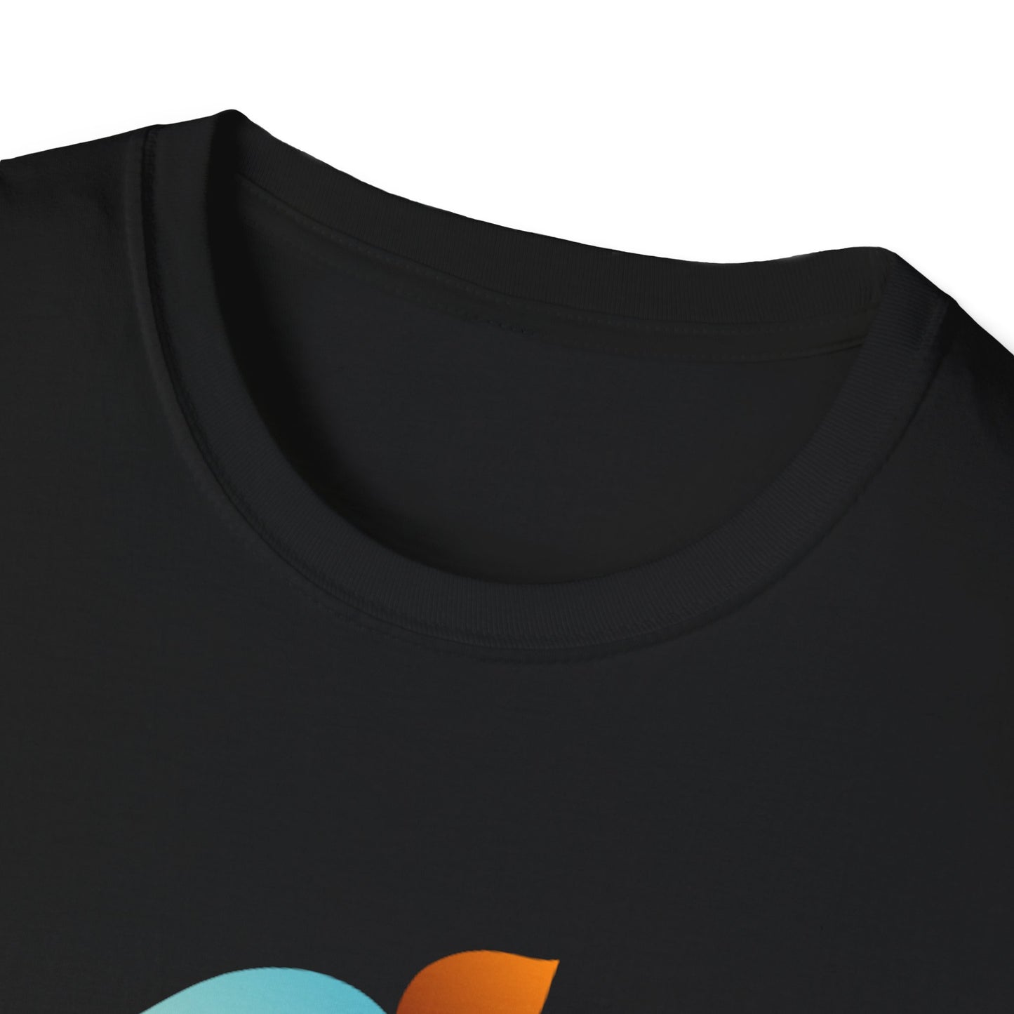 Floral Unisex T-Shirt - Minimalist Orange Red Flower Design