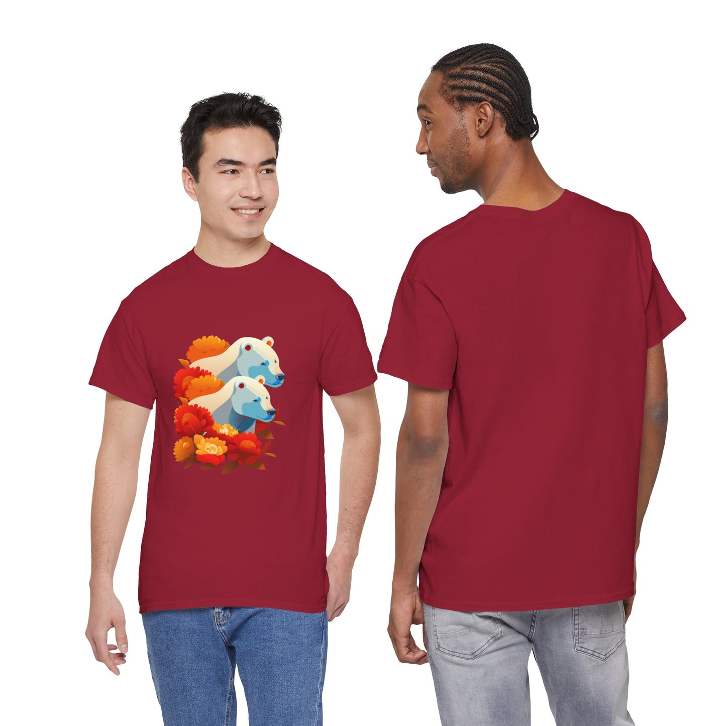Floral Bear T-Shirt — Cute Bear with Flower Design