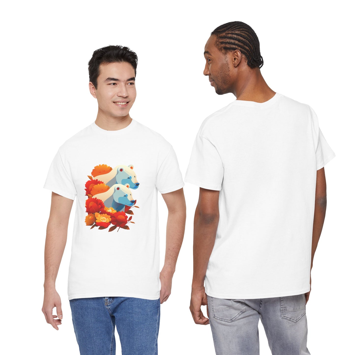 Floral Bear T-Shirt — Cute Bear with Flower Design