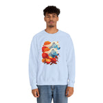 Bear Flower Crewneck Sweatshirt - Cozy Unisex Floral Top