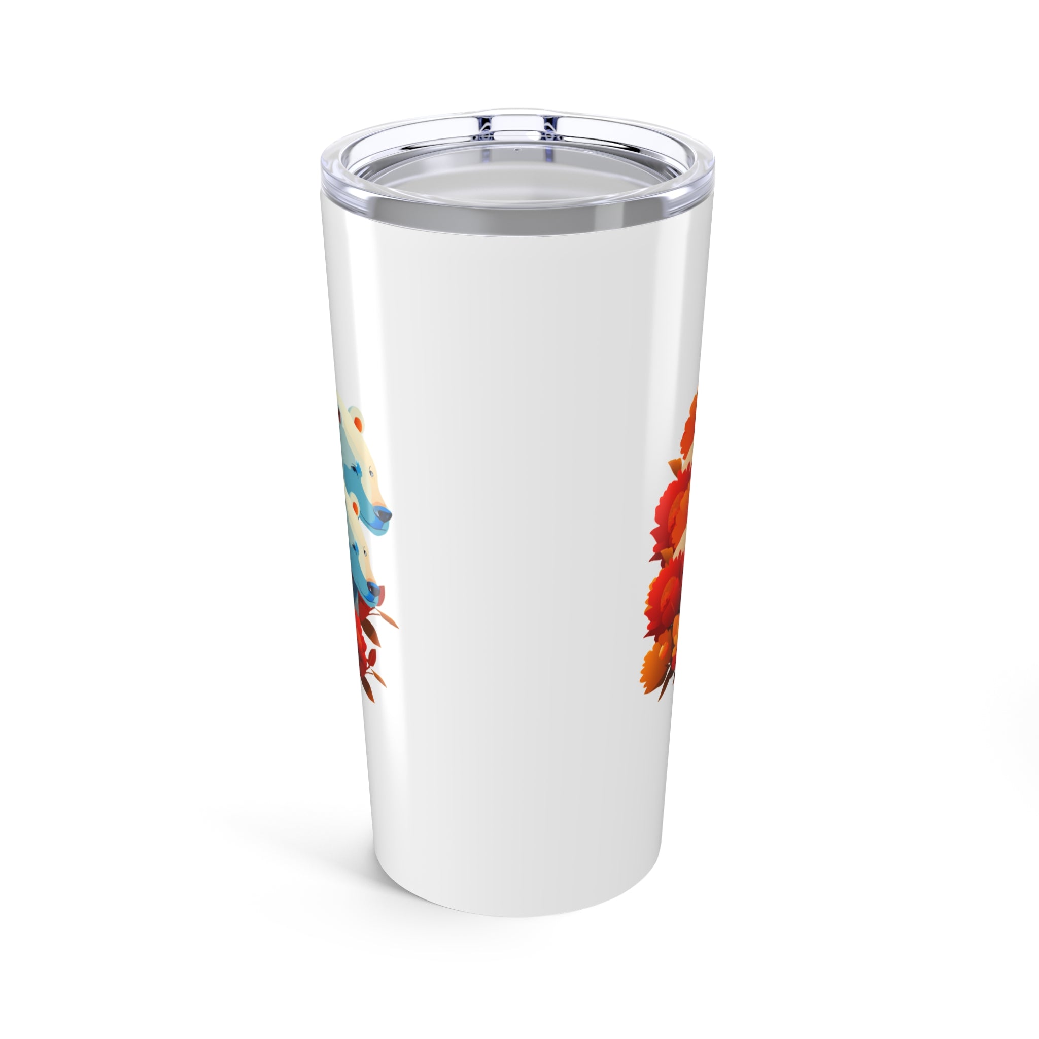 Bears Floral Design Mug for Nature Lovers and Wildlife Enthusiasts 20oz Tumbler