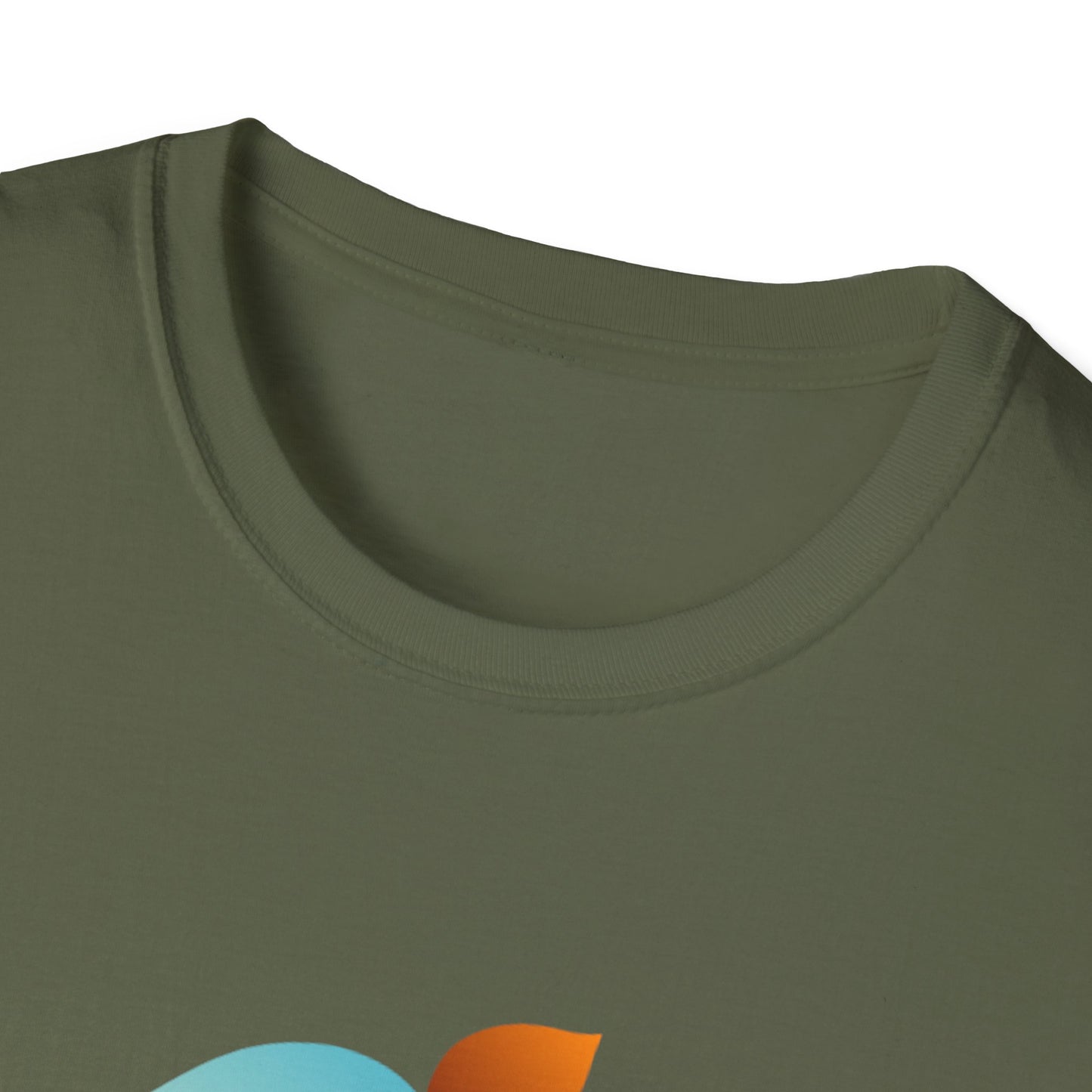 Floral Unisex T-Shirt - Minimalist Orange Red Flower Design