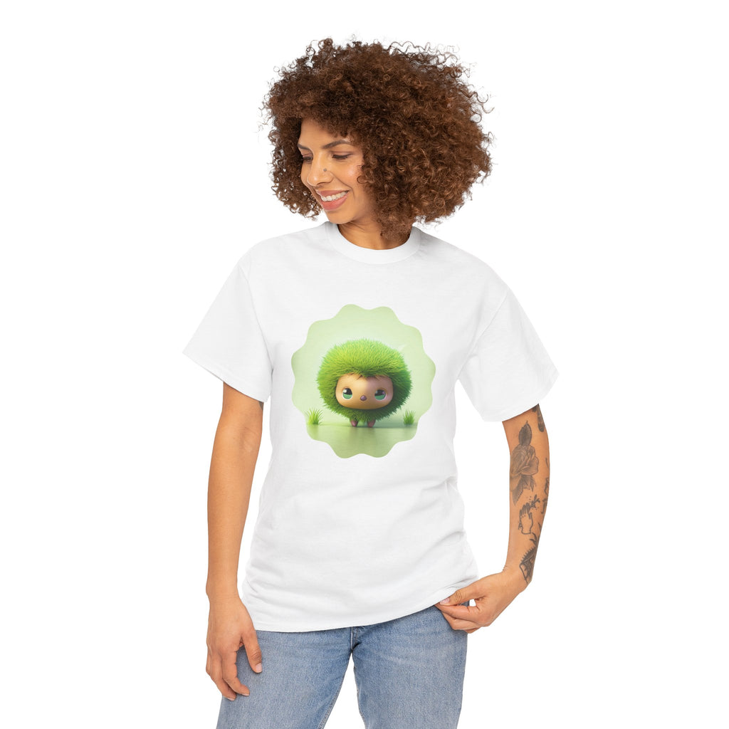 Green Cute CharacterTrendy Unisex Heavy Cotton Tee