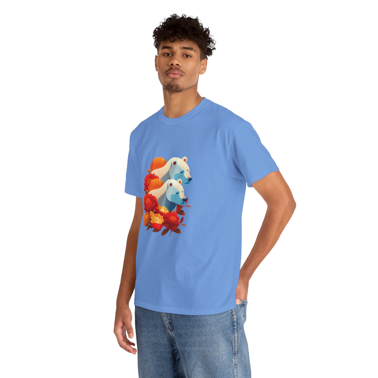 Floral Bear T-Shirt — Cute Bear with Flower Design