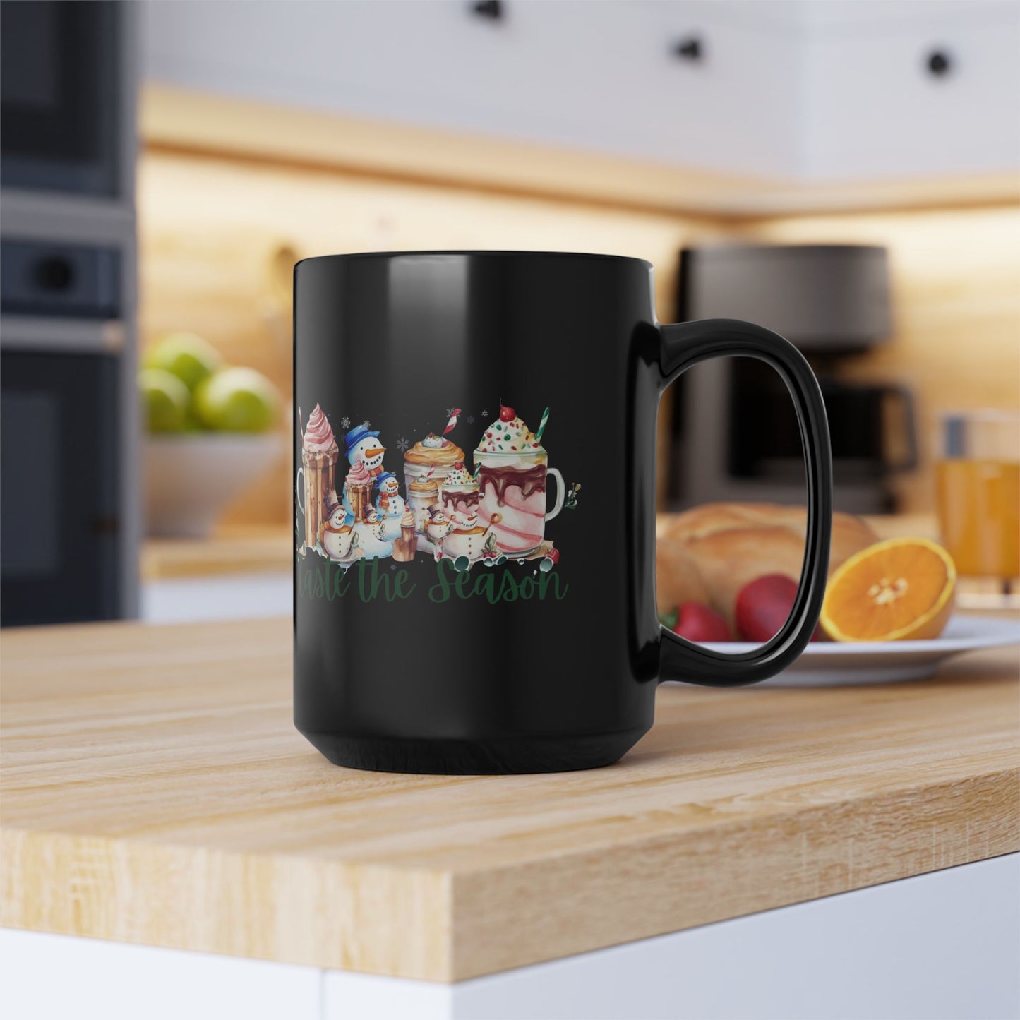 Elegance In Every Moment Black Mug (11oz, 15oz)
