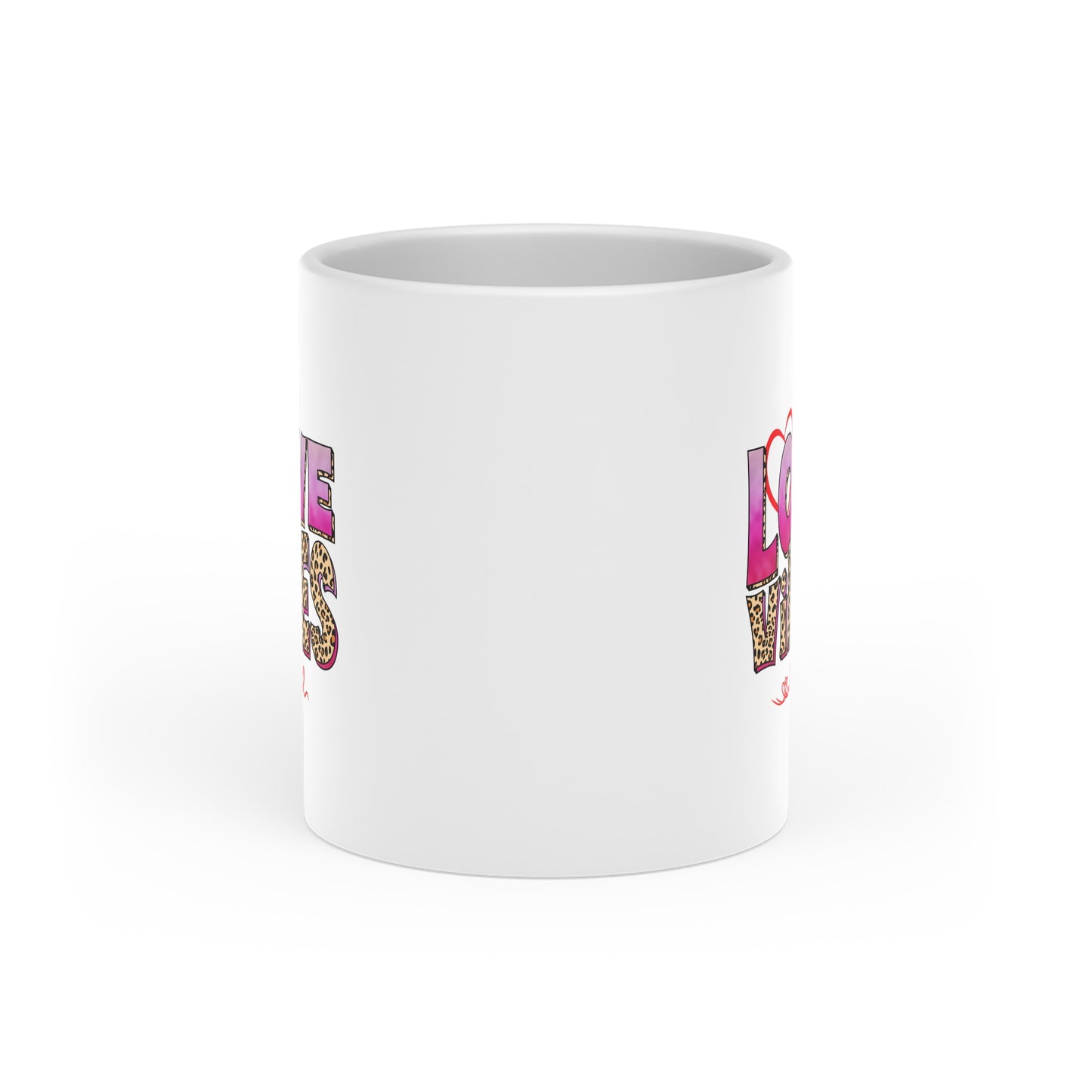 Love Vibes Heart-Shaped Mug 11 oz