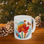 Sunrise Flowers Art Ceramic Mug 11oz & 15 oz