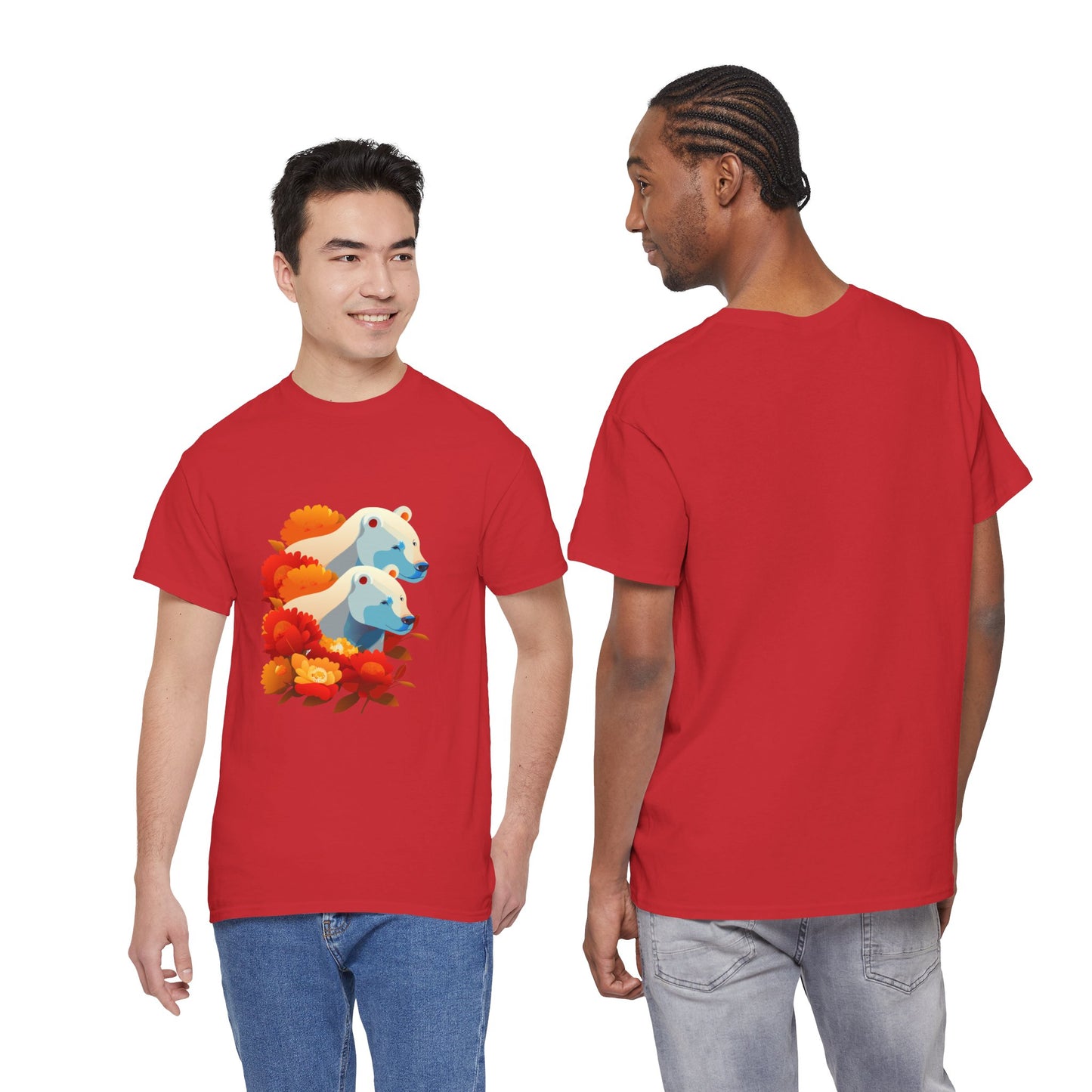 Floral Bear T-Shirt — Cute Bear with Flower Design