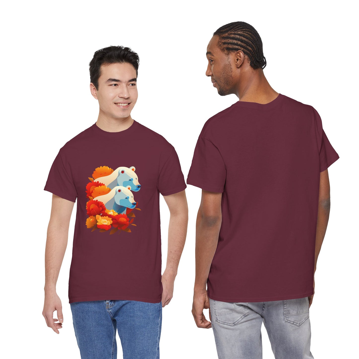 Floral Bear T-Shirt — Cute Bear with Flower Design