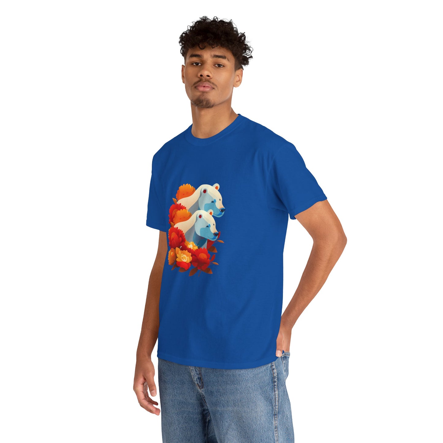 Floral Bear T-Shirt — Cute Bear with Flower Design