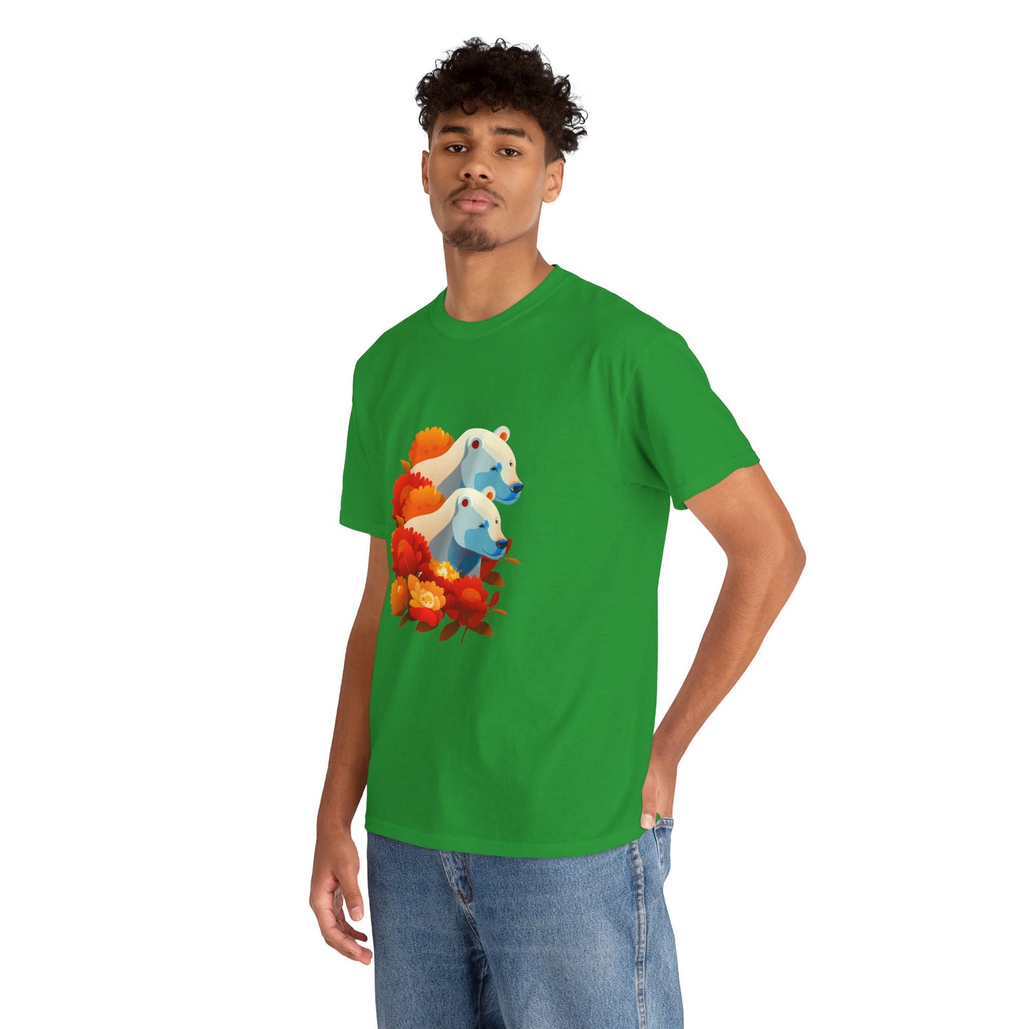 Floral Bear T-Shirt — Cute Bear with Flower Design
