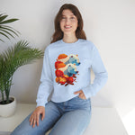 Bear Flower Crewneck Sweatshirt - Cozy Unisex Floral Top