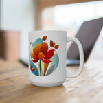 Sunrise Flowers Art Ceramic Mug 11oz & 15 oz