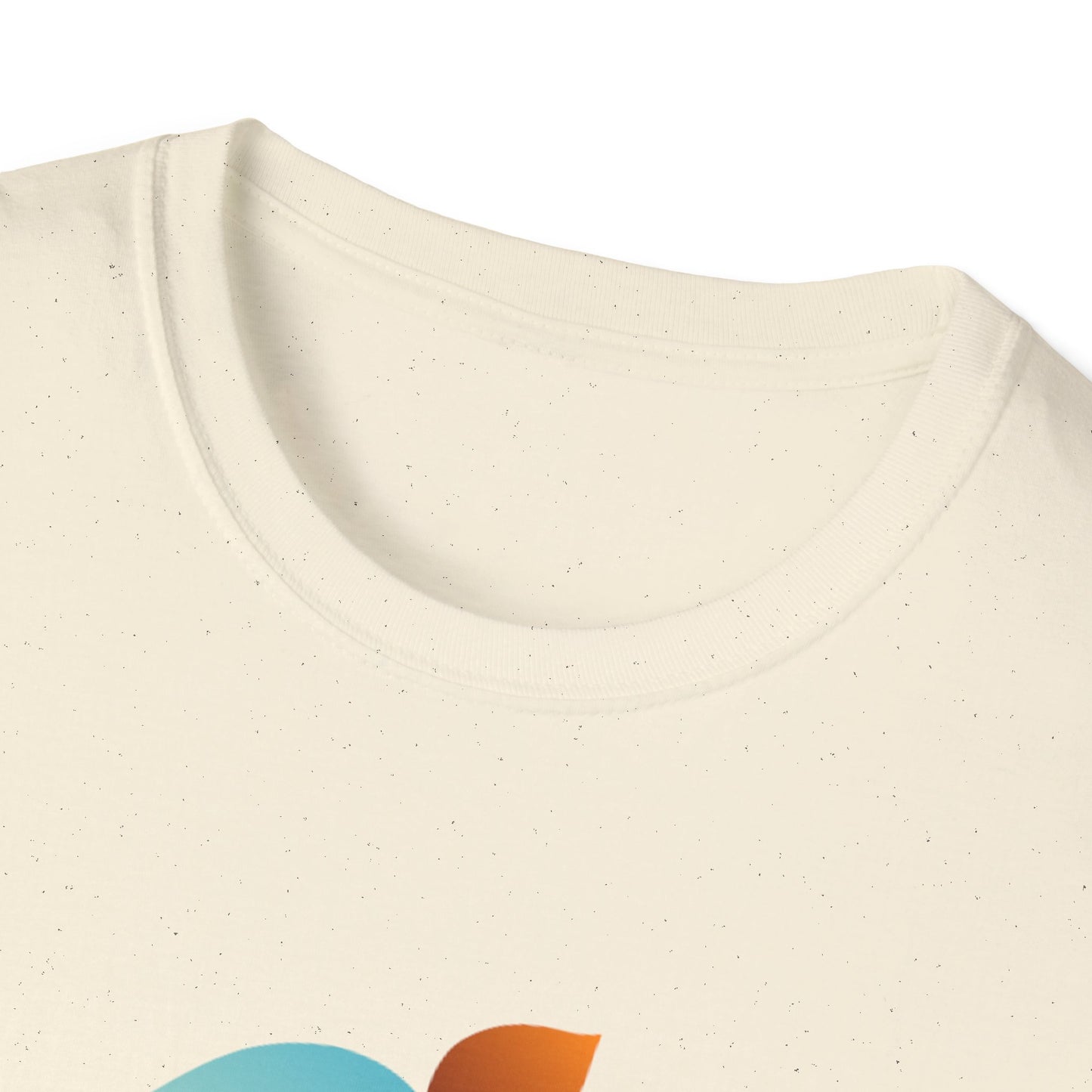 Floral Unisex T-Shirt - Minimalist Orange Red Flower Design