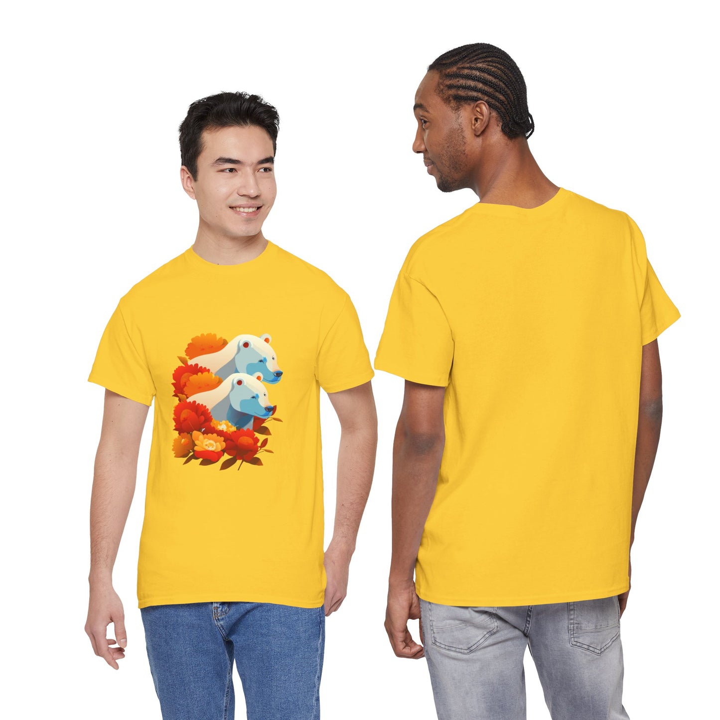 Floral Bear T-Shirt — Cute Bear with Flower Design