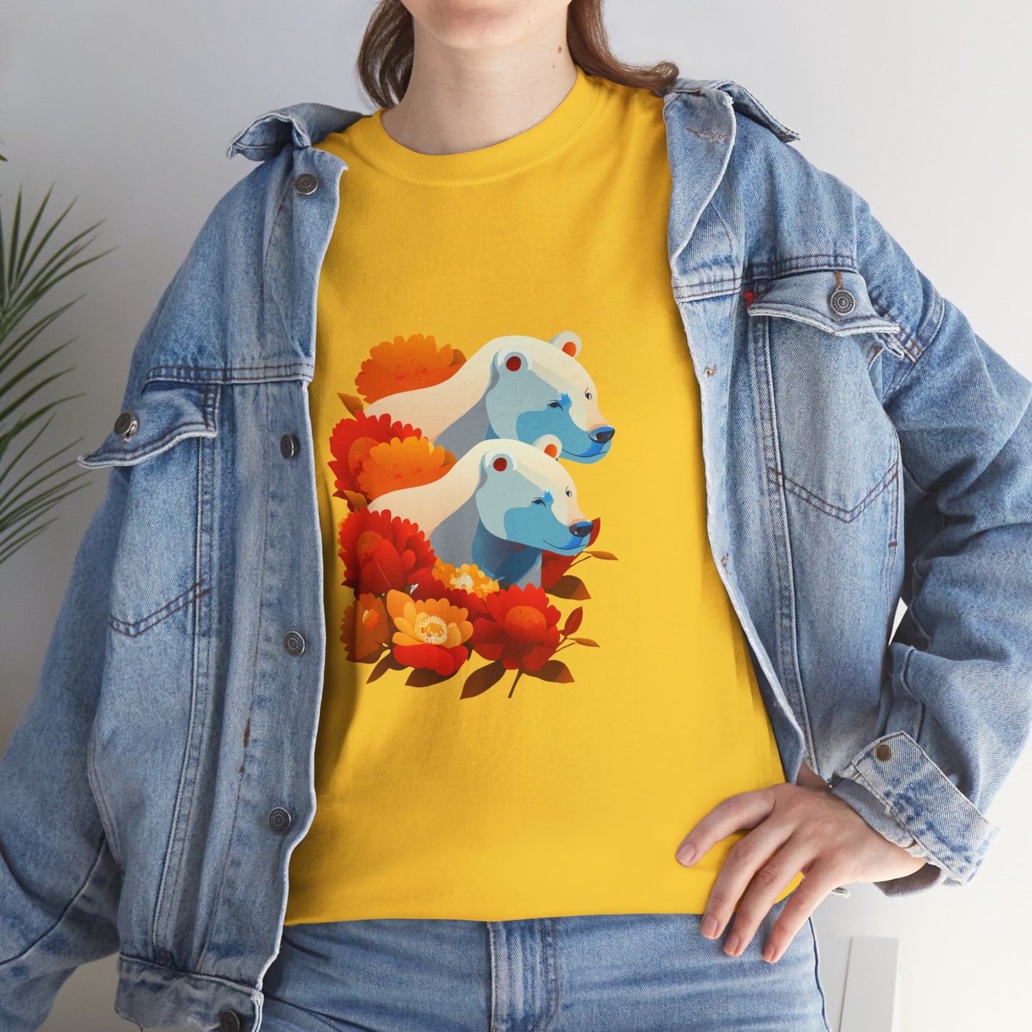 Floral Bear T-Shirt — Cute Bear with Flower Design