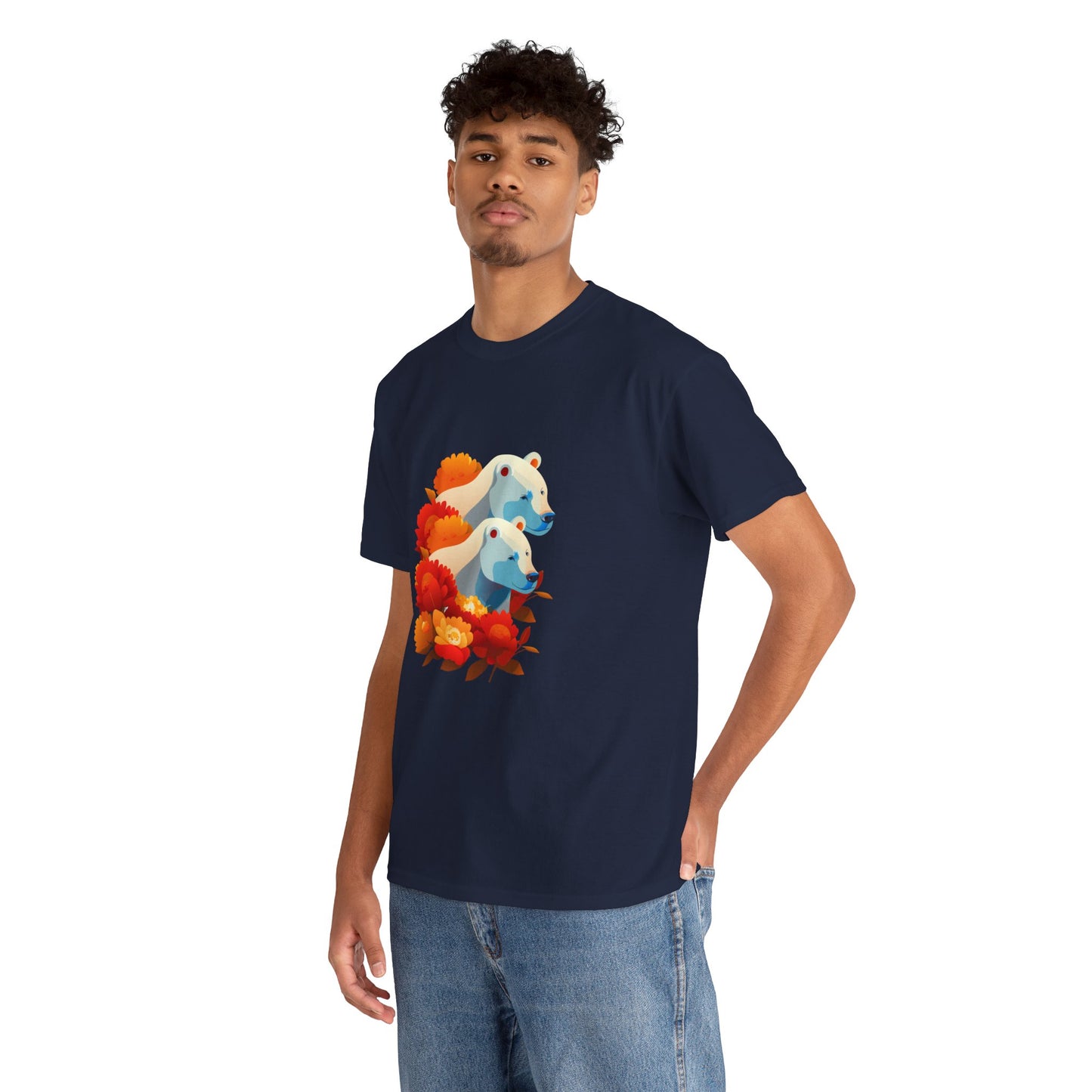 Floral Bear T-Shirt — Cute Bear with Flower Design