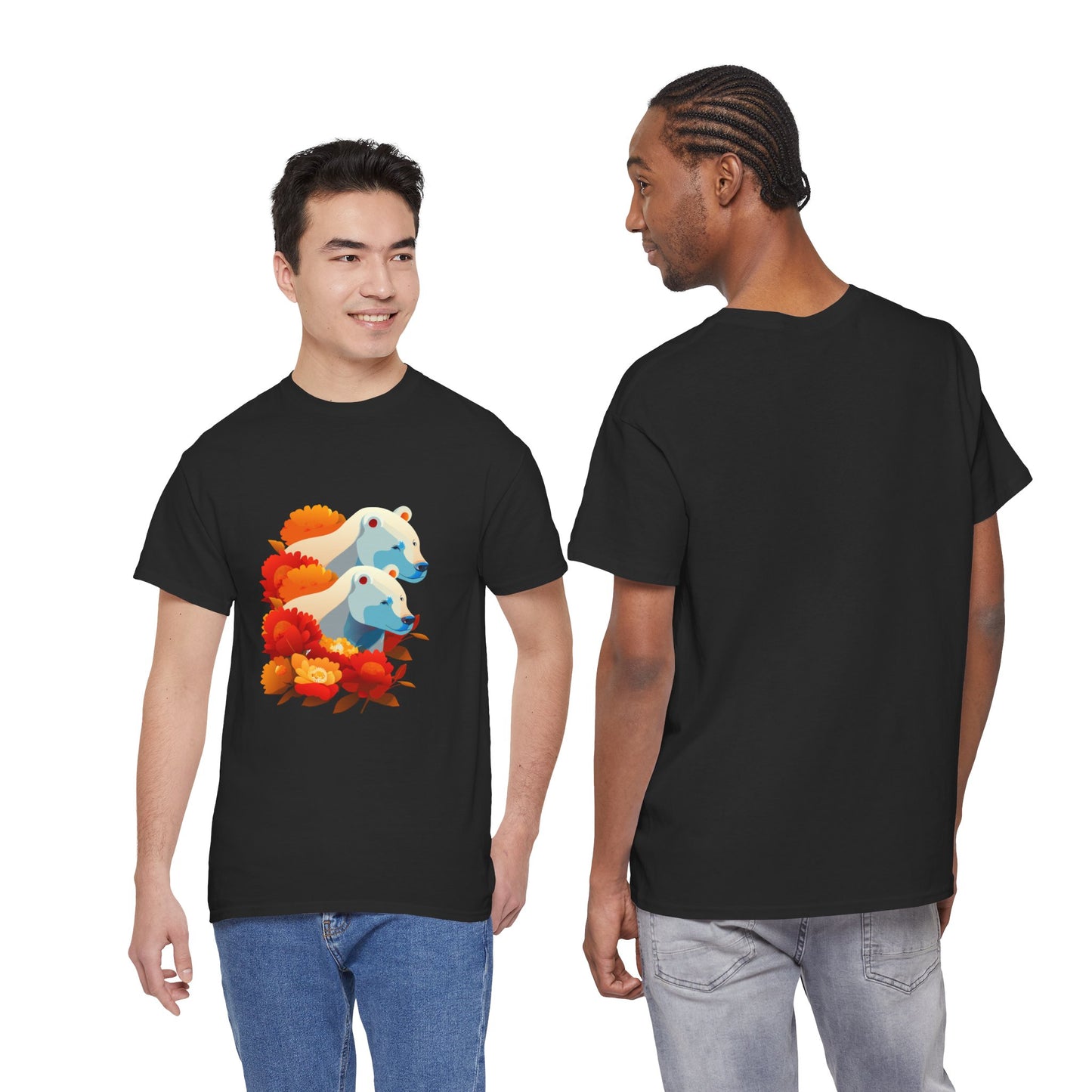 Floral Bear T-Shirt — Cute Bear with Flower Design