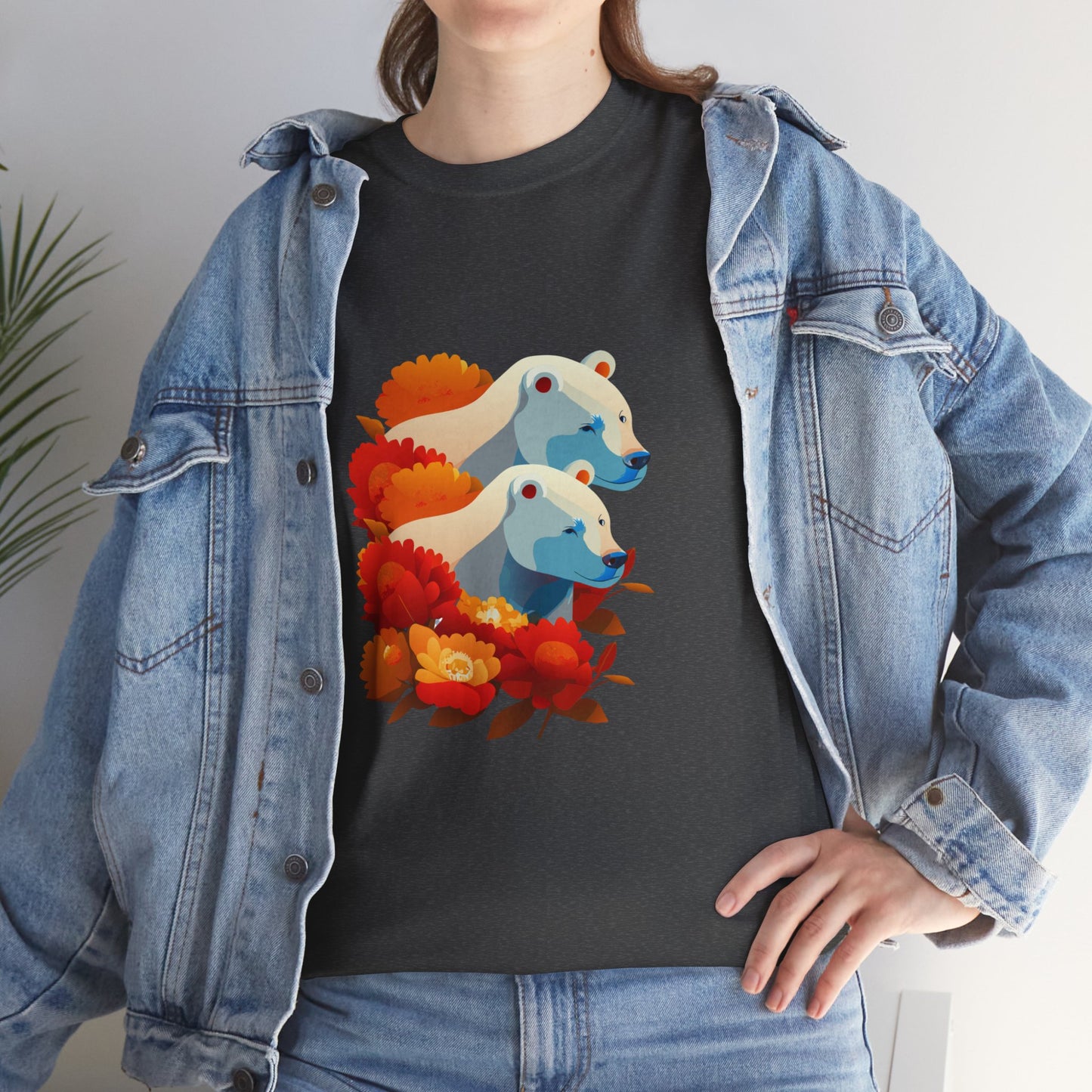 Floral Bear T-Shirt — Cute Bear with Flower Design