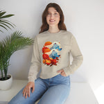 Bear Flower Crewneck Sweatshirt - Cozy Unisex Floral Top
